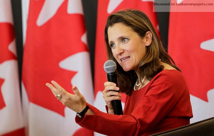 chrystia freeland in sri lankan news