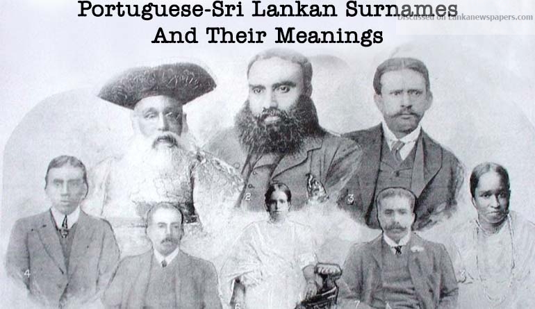 Portuguese-Sri Lankan Surnames And Their Meanings