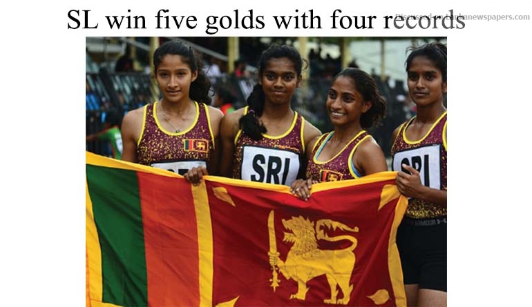 SL win five golds with four records
