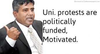Uni. protests are politically funded, motivated: Wijeyadasa