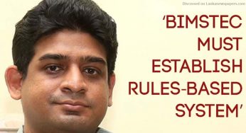 ‘BIMSTEC must establish rules-based system’