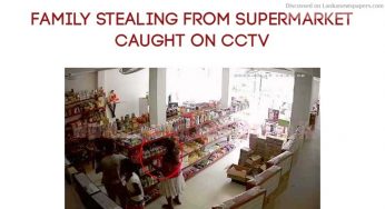 Family stealing from supermarket caught on CCTV