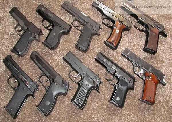 Assorted 9mm Parabellum Pistols in sri lankan news