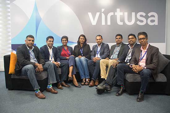 Some members of the local Sri Lanka leadership team of Virtusa in sri lankan news