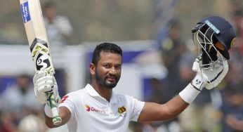 LNP – Dimuth Karunaratne hits ton to put Sri Lanka on top