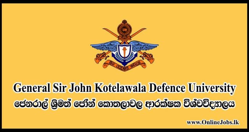 General Sir John Kotelawala Defence University 2 1 in sri lankan news