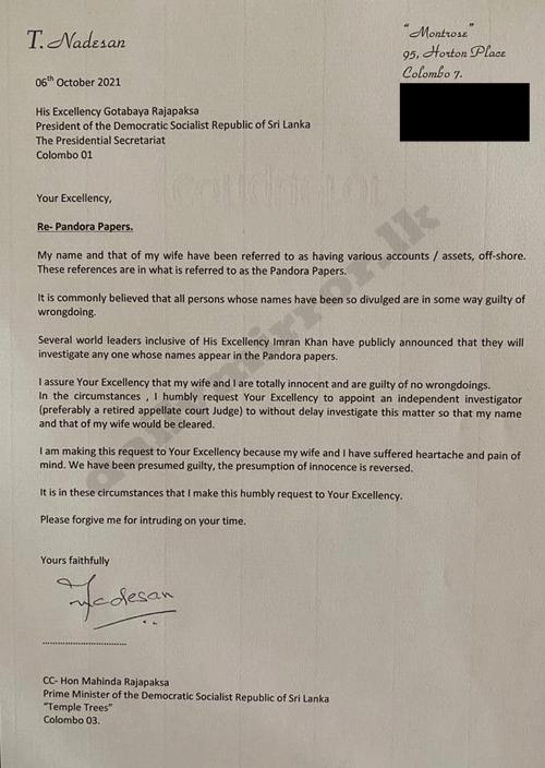 LNP – Pandora Papers; My wife and I are totally innocent – Thirukumar Nadesan