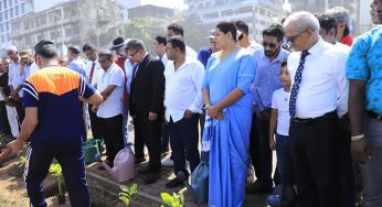 LNP – Tree planting project along Colombo’s Marine Drive commences